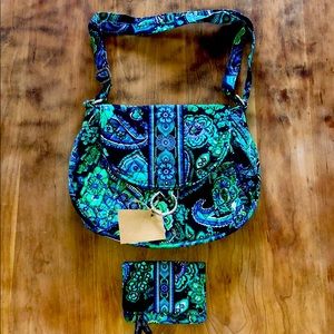 Vera Bradley saddle up & taxi wallet - blue rhap